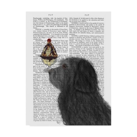 Fab Funky 'Labradoodle, Black, Ice Cream Text' Canvas Art,35x47